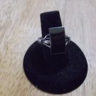 Silver metal hematite magnetic ring size 6