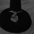 Silver metal charm ring