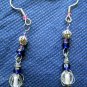 Wire wrapped earring with glass beads