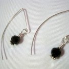 Black Swarovski Crystal on French Ear Hooks