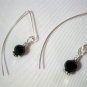 Black Swarovski Crystal on French Ear Hooks