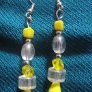 Yellow and Clear Earrings