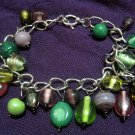 Green, and Purple Beaded Bracelet