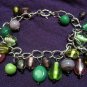Green, and Purple Beaded Bracelet