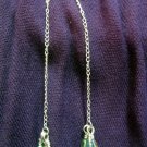 Three Swarovski Crystals on Chain, and French Ear Hook