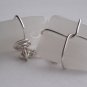 white quartz wired cufflinks