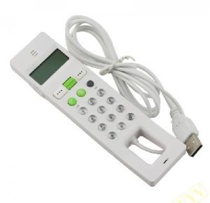 USB LCD Internet VoIP Skype Phone PC Handset Telephone White