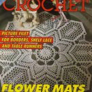 DECORATIVE CROCHET 1992 JANUARY 25 FILET CENTERPIECES PICTURE FILET BORDERS SHELF LACE RUNNERS