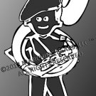 BERET - Marching Band SOUSAPHONE Person Decal - MALE
