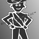 AUSSIE - Marching Band / Drum Corps Person Decal - MALE