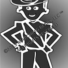 AUSSIE - Marching Band / Drum Corps Person Decal - FEMALE