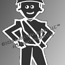 HELMET - Marching Band / Drum Corps Person Decal - MALE
