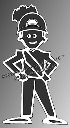 HELMET - Marching Band / Drum Corps Person Decal - MALE