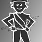 HELMET - Marching Band / Drum Corps Person Decal - MALE