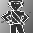 HELMET - Marching Band / Drum Corps Person Decal - FEMALE