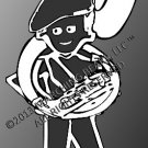 Brass - SOUSAPHONE-TUBA Decal - FEMALE