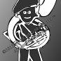 Brass - SOUSAPHONE-TUBA Decal - MALE
