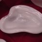 Pair Blenko Art Glass Freeform Ashtrays White Marbled #966 Elegant and Lovely!
