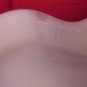 Pair Blenko Art Glass Freeform Ashtrays White Marbled #966 Elegant and Lovely!