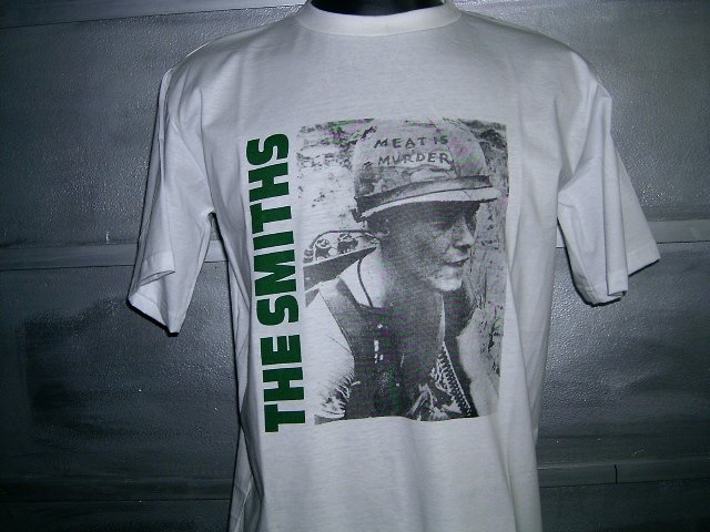 THE SMITHS meat is murder T SHIRT WHITE L