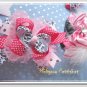 F206a Fun Party leopard & poka dot  6inch boutique bow