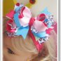 F206b Fun Party colorful & leopard 6inch boutique bow