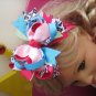 F206b Fun Party colorful & leopard 6inch boutique bow