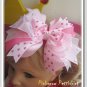 F205c Fun Party pink sweet heart 6inch boutique bow