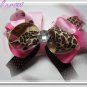 F205e leopard & pink poka dot 6inch boutique bow