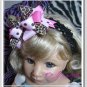 F205e leopard & pink poka dot 6inch boutique bow