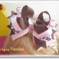 F204a leopard & pink & brown  5inch boutique bow
