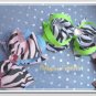 F204c zebra & lime 5inch boutique bow