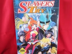 SLAYERS TRY special collection art book #1 w/poster *