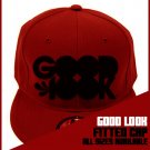 RED/BLK GDLK FITTED HAT
