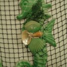 Large Green Seahorse Wall hangings (natural green) (set of 2)