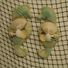 Small Seahorse Wall Hangings (turq/yellow) (set of two)
