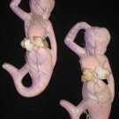 Mermaid Wall Hangings Pink (set of two)