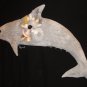 Dolphin Wall Plaque (light grey/white)