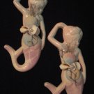Mermaids Set Wall Plaques Pastel teal and purple