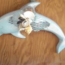 Dolphin Wall Plaque Light Blue