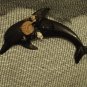 Dolphin Wall Plaque Gloss Black