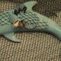 Dolphin Wall Plaque Teal w/ Net design