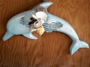 Light Blue Dolphin Wall Plaque