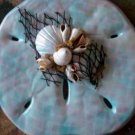Sand Dollar Plaque Blue w/light pink