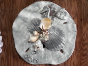 Sand Dollar Wall Plaque Grey