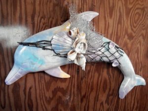Dolphin Wall Hanging Multi Color Blue