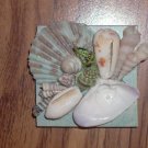 Magnet Teal Background w/green center shell