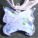 P520 MURANO LAMPWORK GLASS BUTTERFLY PENDANT NECKLACE, FREE SHIPPING!!!