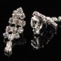 WS006 Elegant Simulated Diamond Silver Tone Wedding Bridal Necklace Earrings Set Best for Gift
