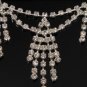 WS006 Elegant Simulated Diamond Silver Tone Wedding Bridal Necklace Earrings Set Best for Gift
